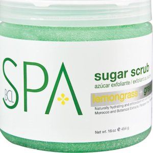 BCL Spa Lemongrass & Green Tea Sugar Scrub, Certified Organic 16oz